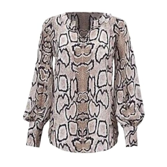 CAbi Tops - Cabi Serpentine Snake Print Blouse Size M